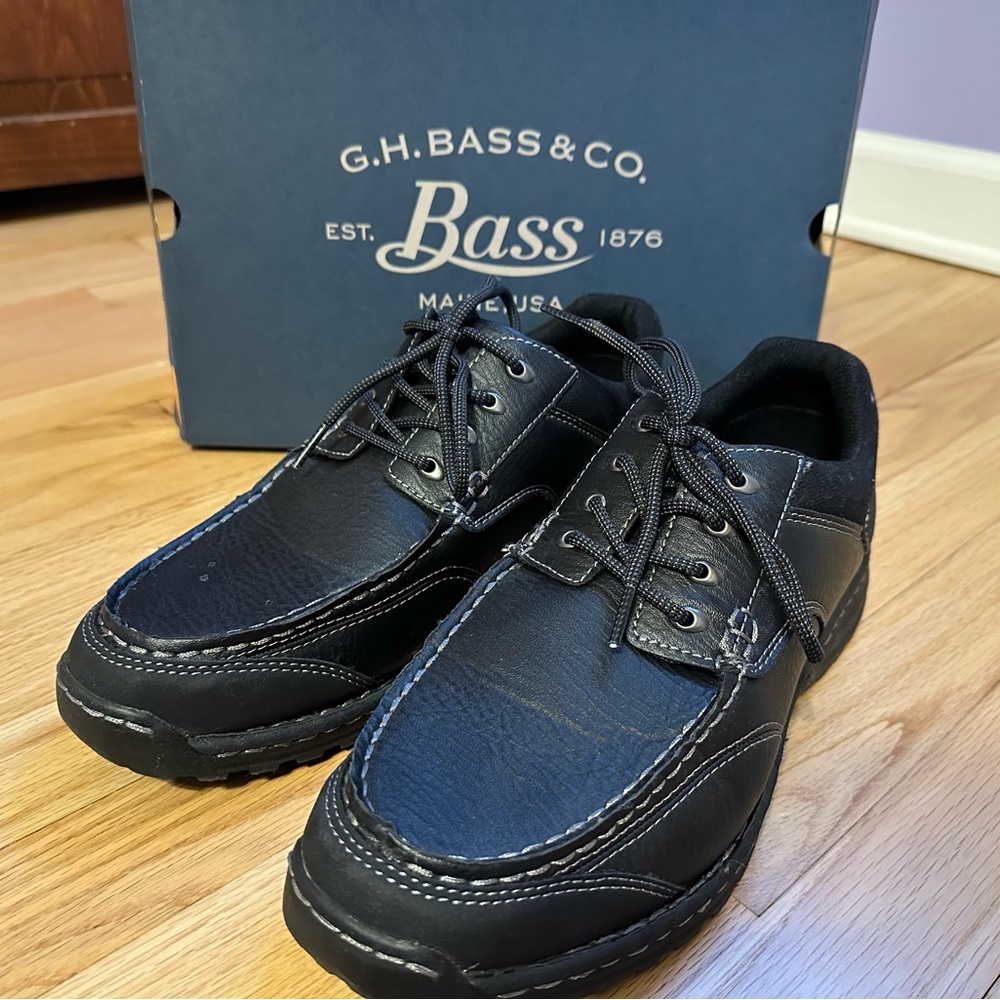 GH Bass & Co Offense Black Leather Shoe